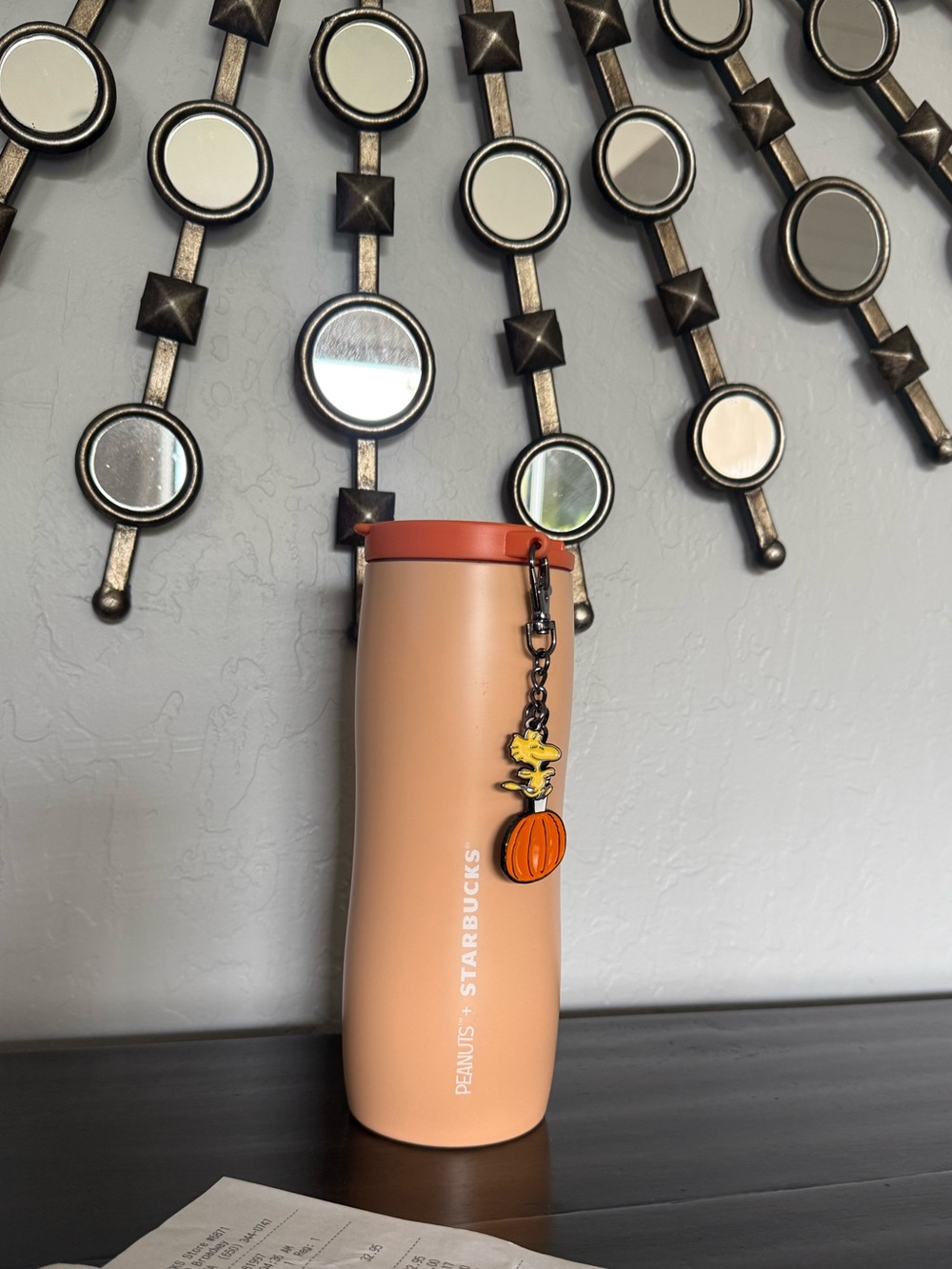Starbucks X Snoopy Peanuts Tumbler with Peanuts and Pumpkin Charms